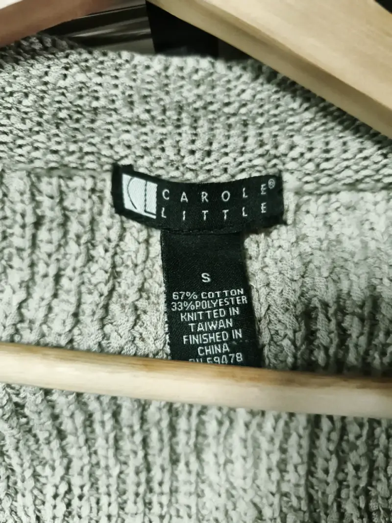 Cardigan de punto gris corto - 3