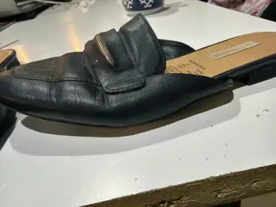 Mocasines negros de cuero - miniatura 4