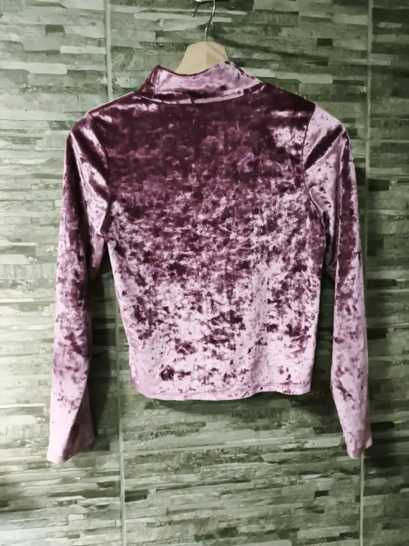 Polera de terciopelo lila - 2