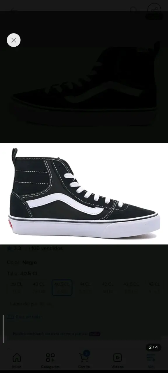 Zapatillas negras Vans hombre - 4