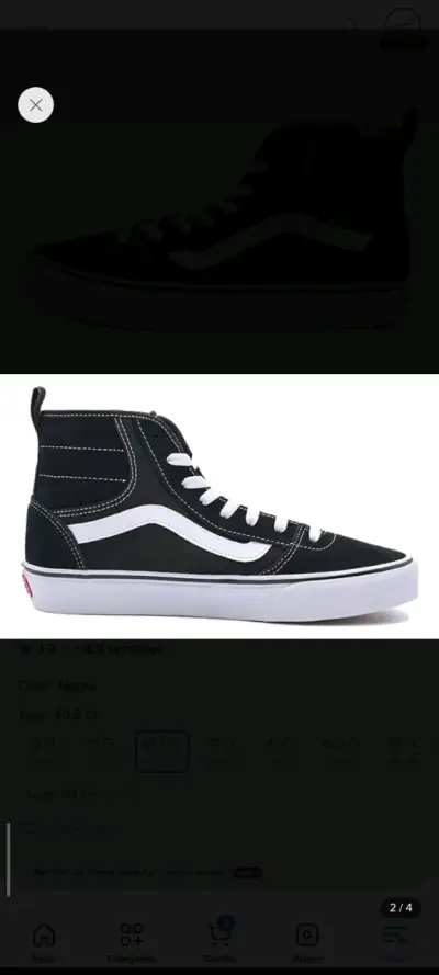 Zapatillas negras Vans hombre - miniatura 4