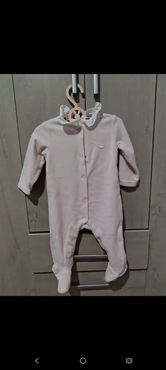 Pijama enterito para bebé rosado - 1