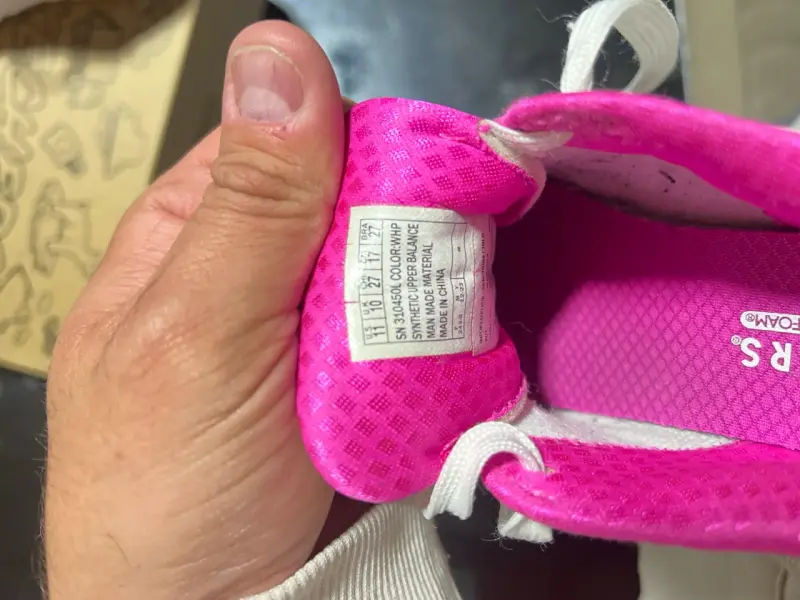 Zapatillas Skechers blancas y rosadas N 27 - 5