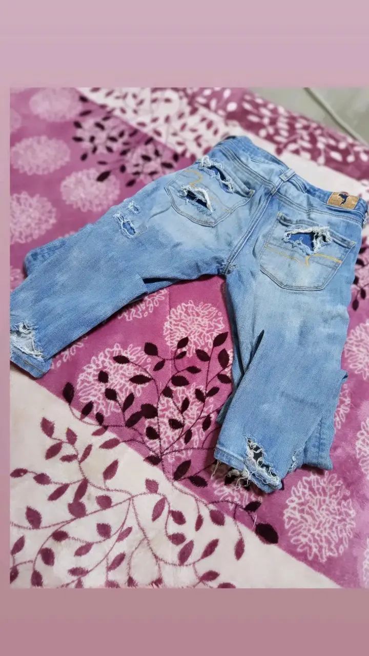 Jeans desgastados azul claro - 2