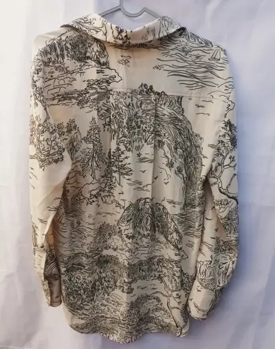 Camisa estampada beige - miniatura 3