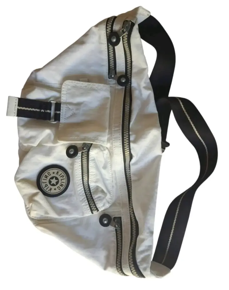 Riñonera blanca con bolsillos kipling - 1