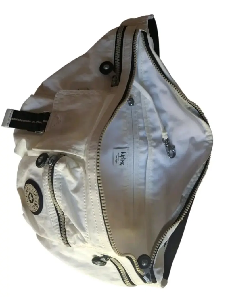 Riñonera blanca con bolsillos kipling - 4