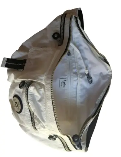 Riñonera blanca con bolsillos kipling - miniatura 4