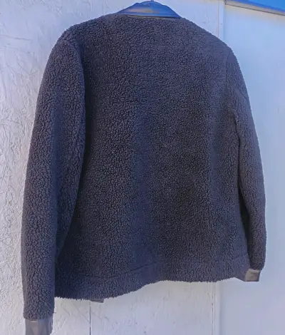 Chaqueta negra FSP de lana con cuerina - miniatura 5