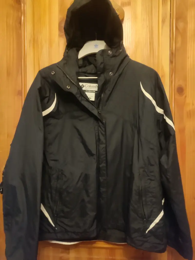 Chaqueta impermeable negra Columbia talla xl - 3