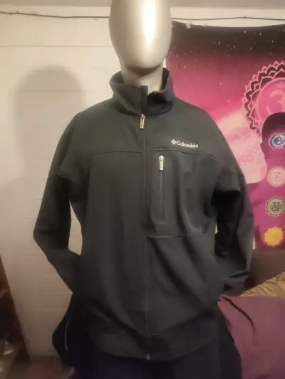 Chaqueta negra Columbia hombre soft shell - miniatura 2