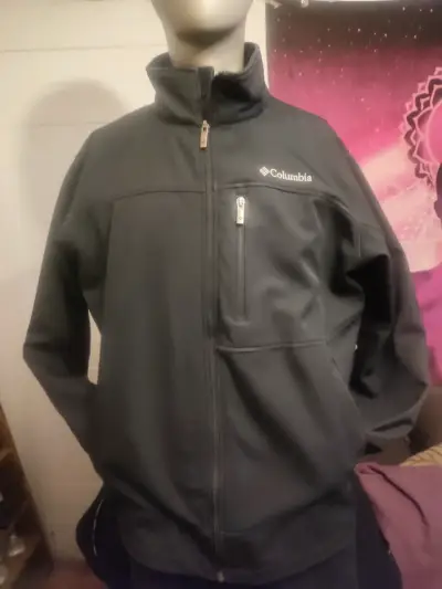 Chaqueta negra Columbia hombre soft shell - miniatura 3