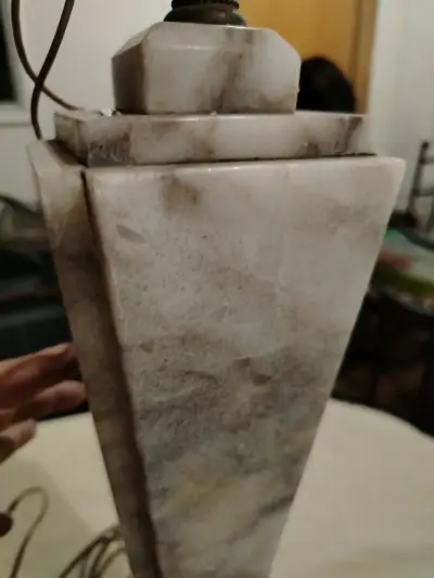 Lámpara de mármol vintage - miniatura 5