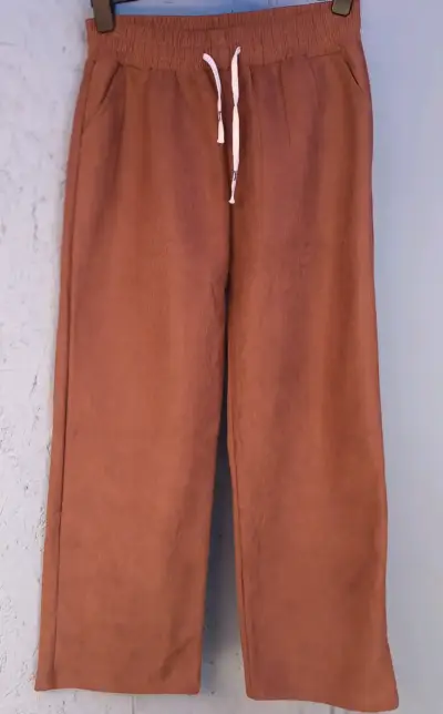 Pantalones cotelé anaranjados  mujer - miniatura 4