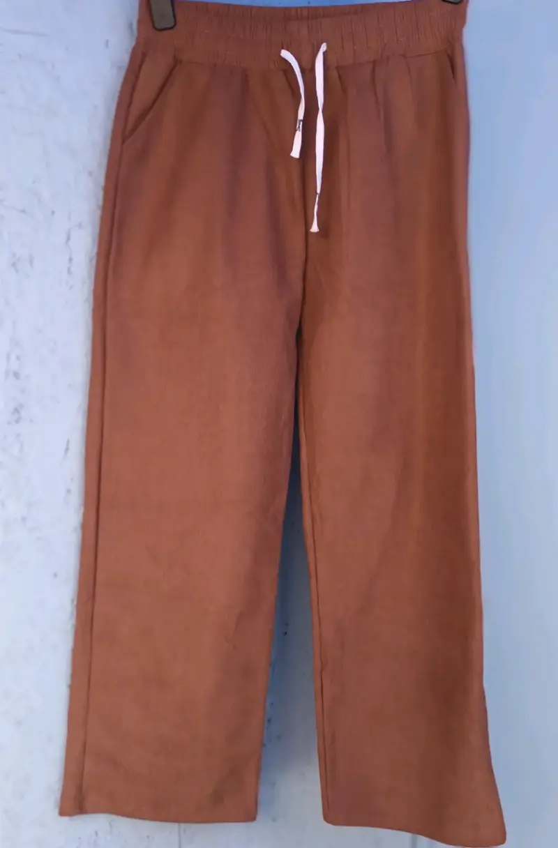 Pantalones cotelé anaranjados  mujer - 6