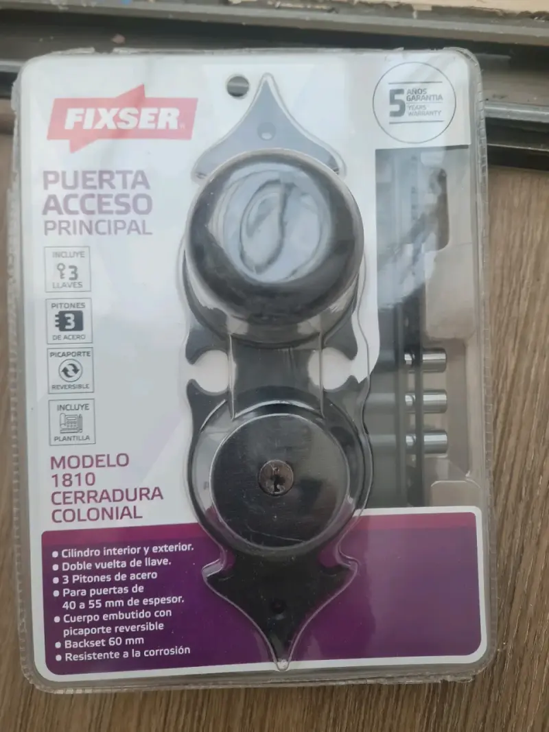 Cerradura colonial Fixser nueva sellada.