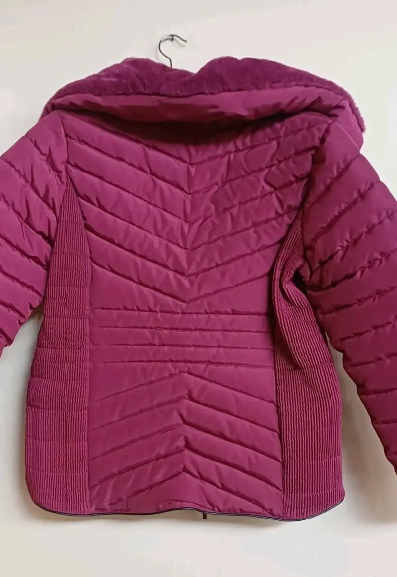 Chaqueta burdeos con cierre - 3