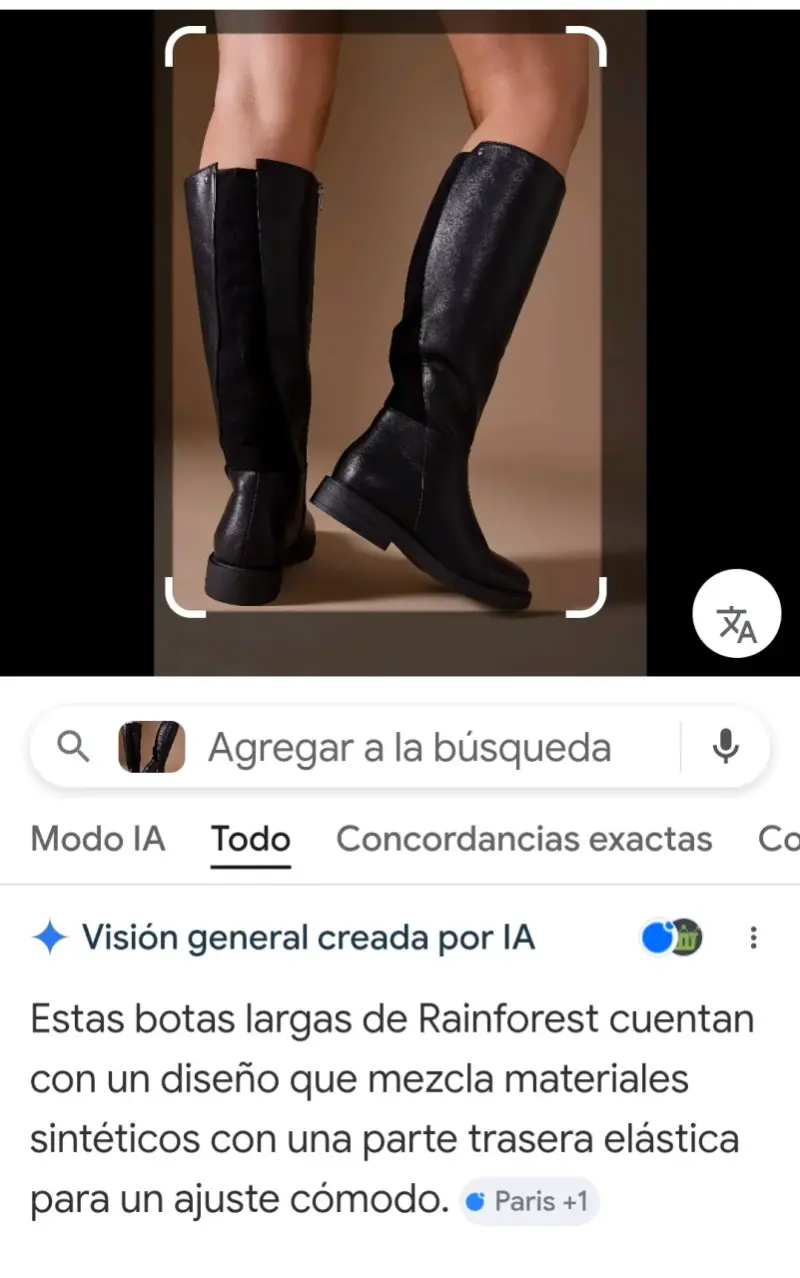 Botas largas negras con panel elástico