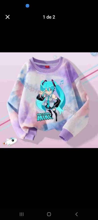 Polerón anime estampado hatsunemiku 3-4 - miniatura 1
