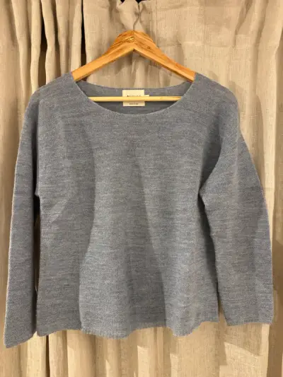 Sweater celeste Urco 100% baby Alpaca - miniatura 1