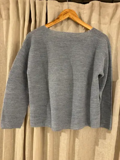 Sweater celeste Urco 100% baby Alpaca - miniatura 3