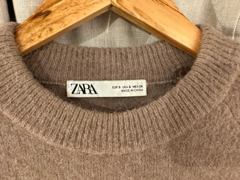 Sweater café claro Zara con lana - 2