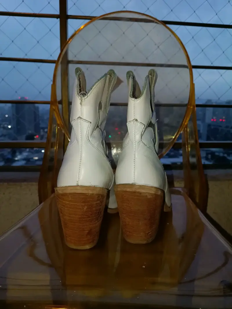 Botines blancos estilo cowboy - 3
