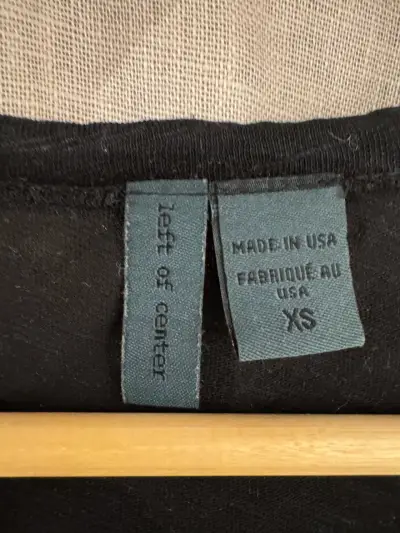 Polera negra manga larga 100% algodón - miniatura 6