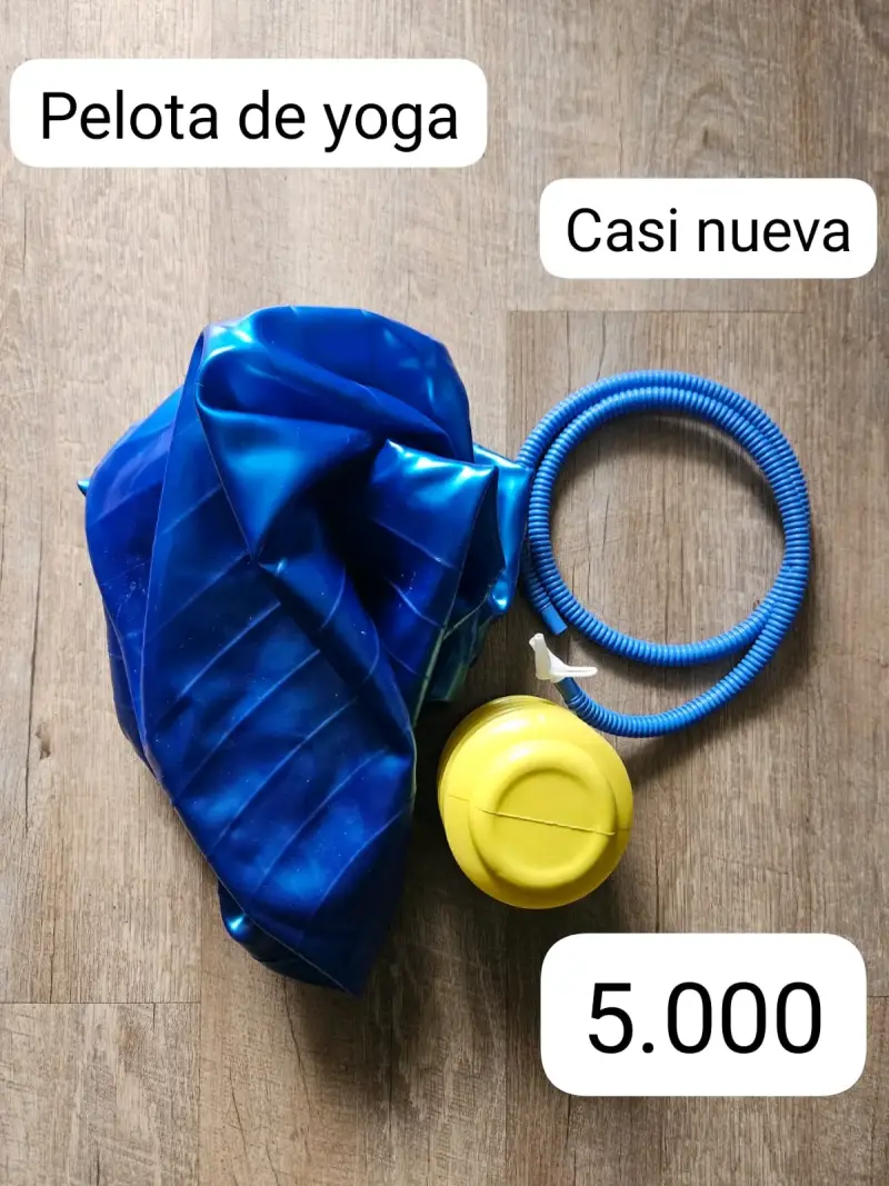 Pelota de yoga azul