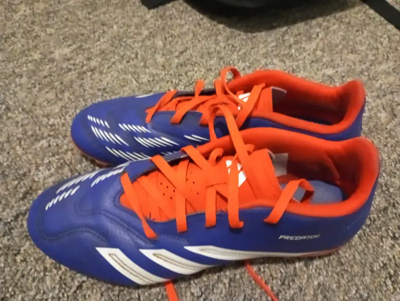 Zapatillasde futbol predator deportivas azul y nar