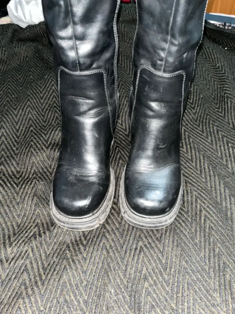 Botas negras de cuero talla 36 - 2
