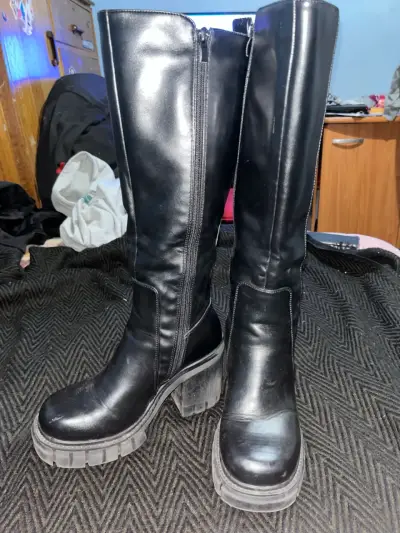 Botas negras de cuero talla 36 - miniatura 3