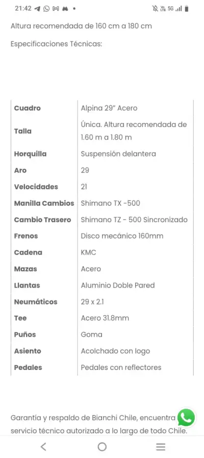 Bicicleta montaña Alpina plata - miniatura 3