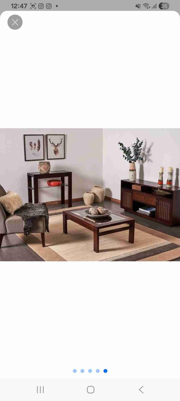 Mueble de TV madera oscuro - 4