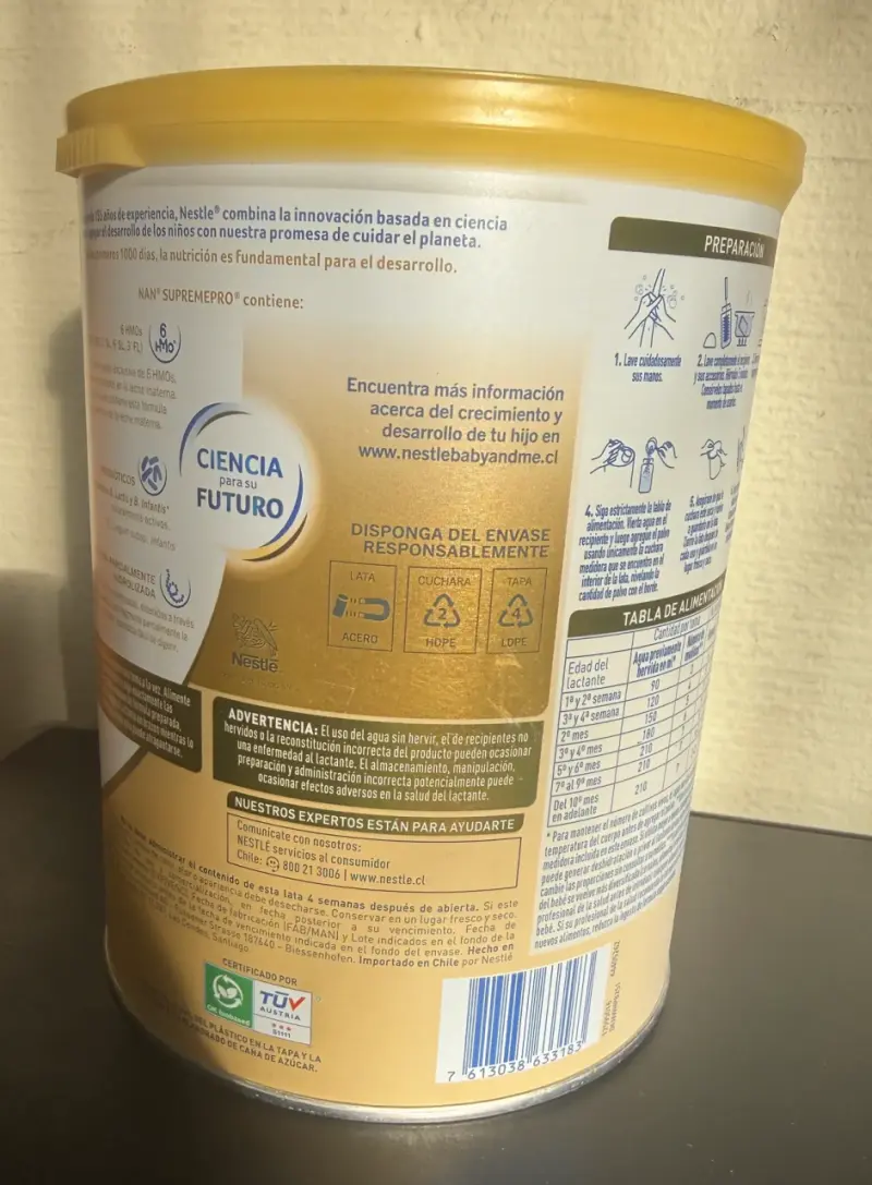 Leche NAN Supreme Pro 1. Envase 800g - 3