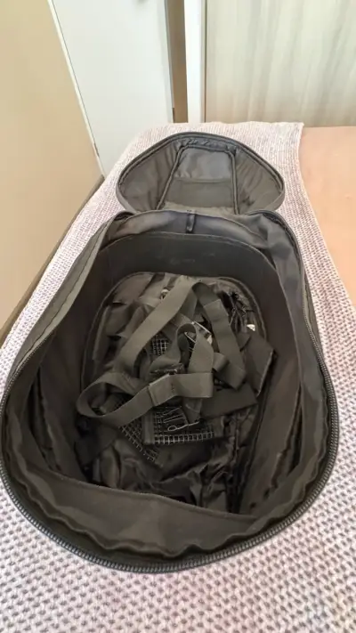 Bolso mochila moto negra Cusma - miniatura 2