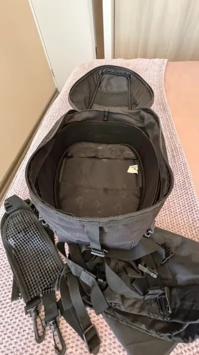 Bolso mochila moto negra Cusma - miniatura 3