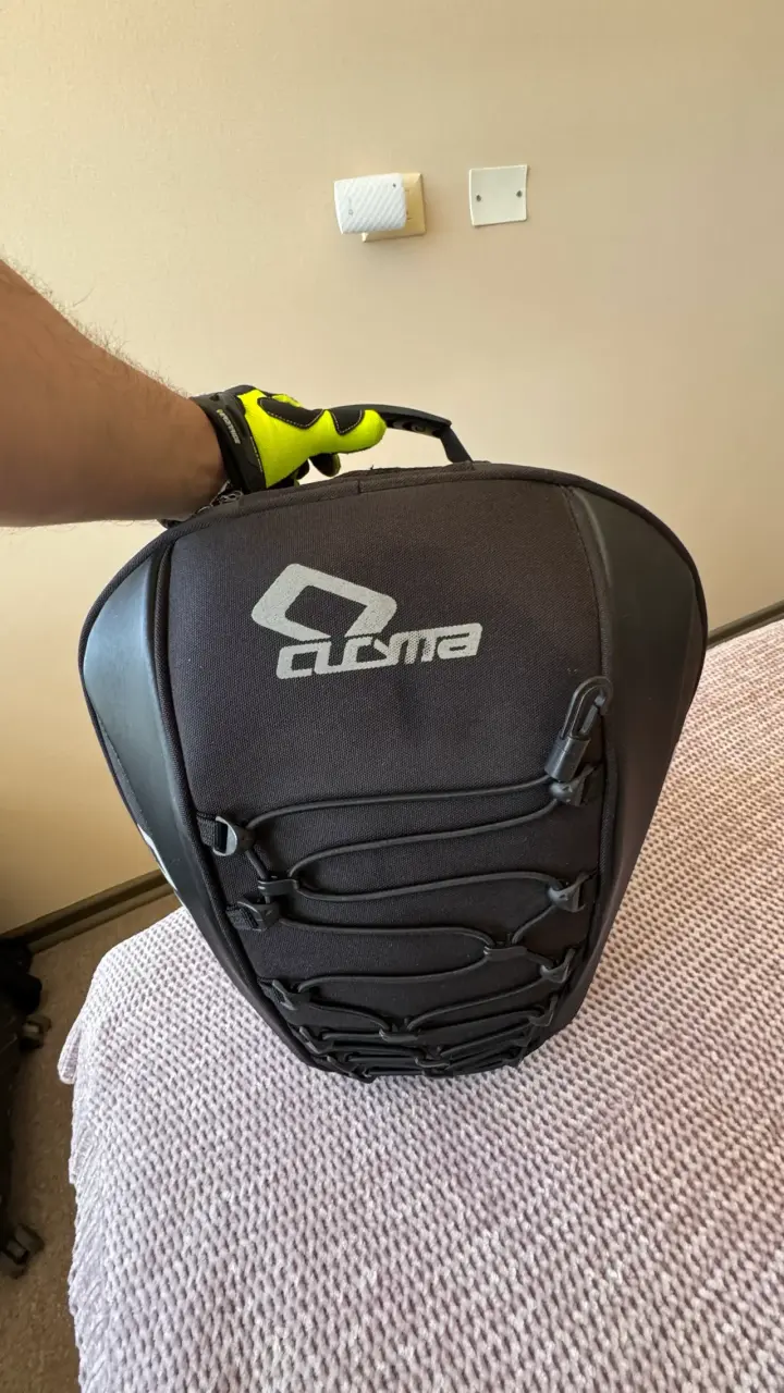 Bolso mochila moto negra Cusma - 4