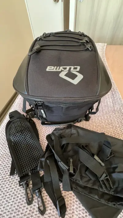Bolso mochila moto negra Cusma - miniatura 5