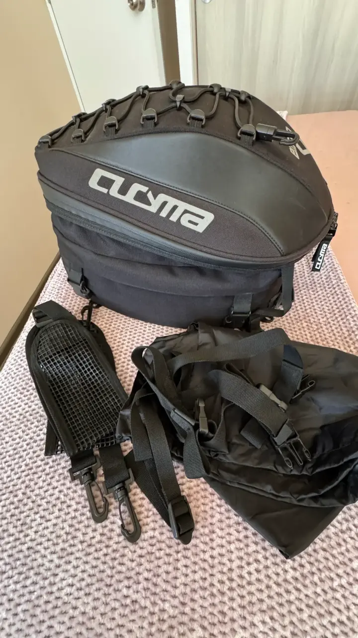 Bolso mochila moto negra Cusma - 6