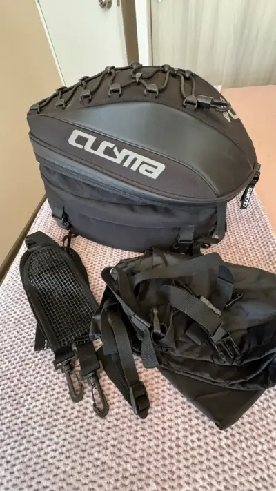 Bolso mochila moto negra Cusma - miniatura 6