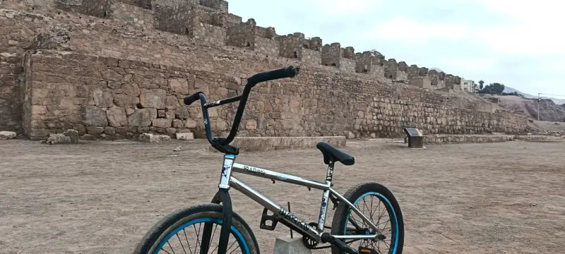Bicicleta BMX negra y azul - 1