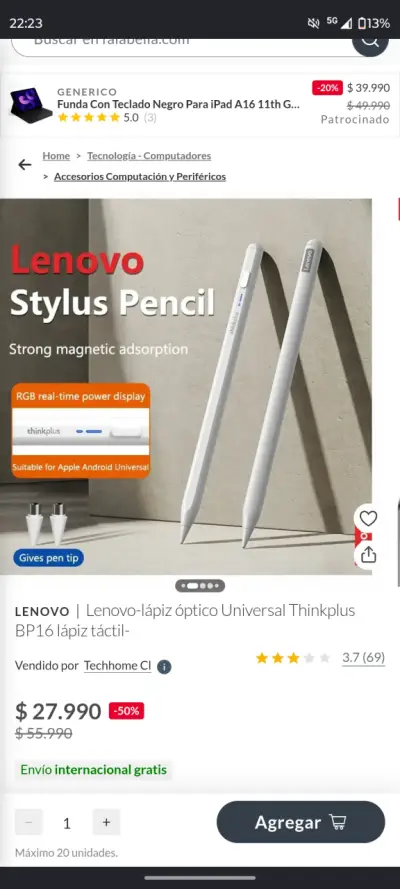 Lápiz think plus lenovo - miniatura 6