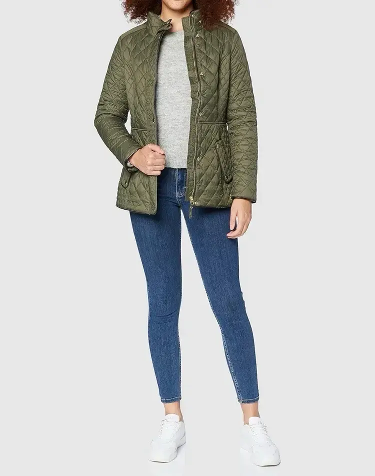 Chaqueta acolchada verde oliva - 3