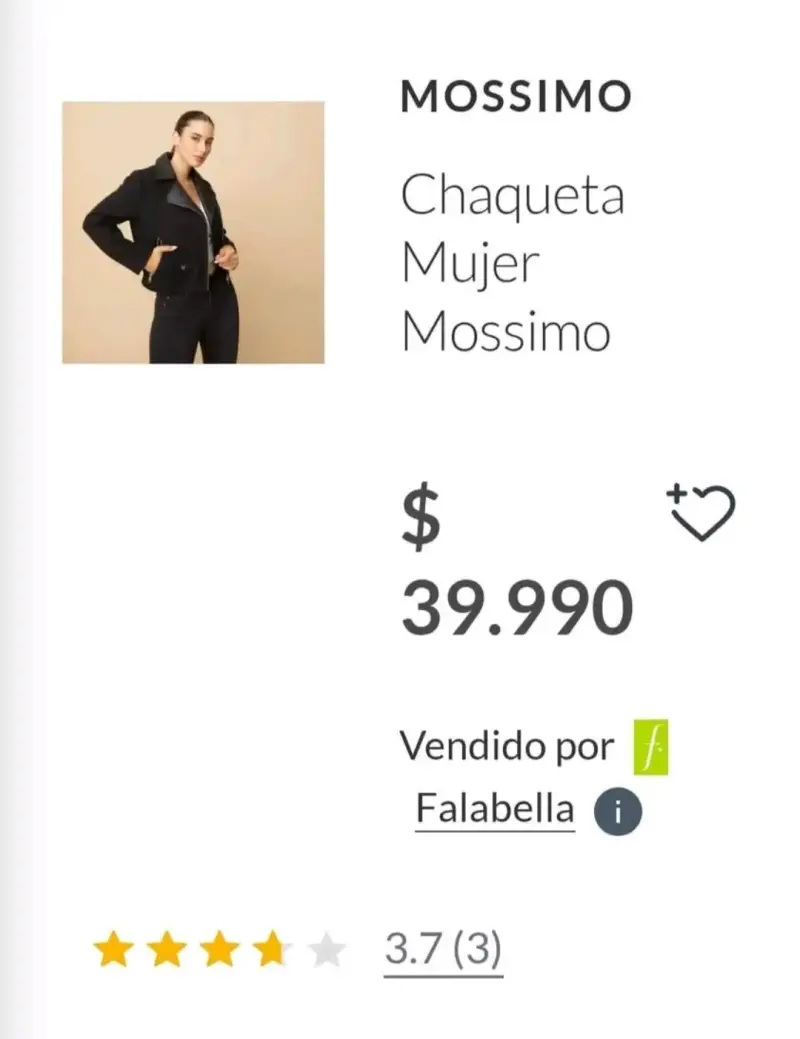 Chaqueta negra cuero y lana - 3