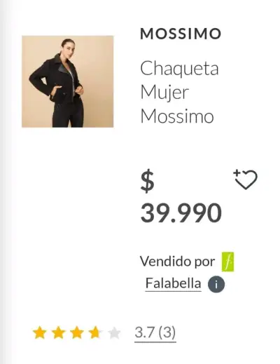 Chaqueta negra cuero y lana - miniatura 3