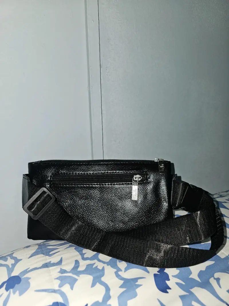 Riñonera de cuero negra - 2