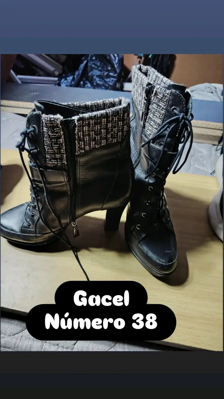 Botines negros con taco Gacel - 1