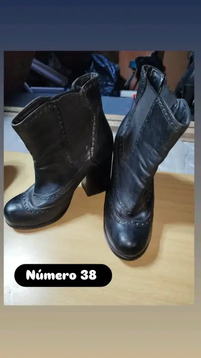 Botines negros con taco Gacel - miniatura 3
