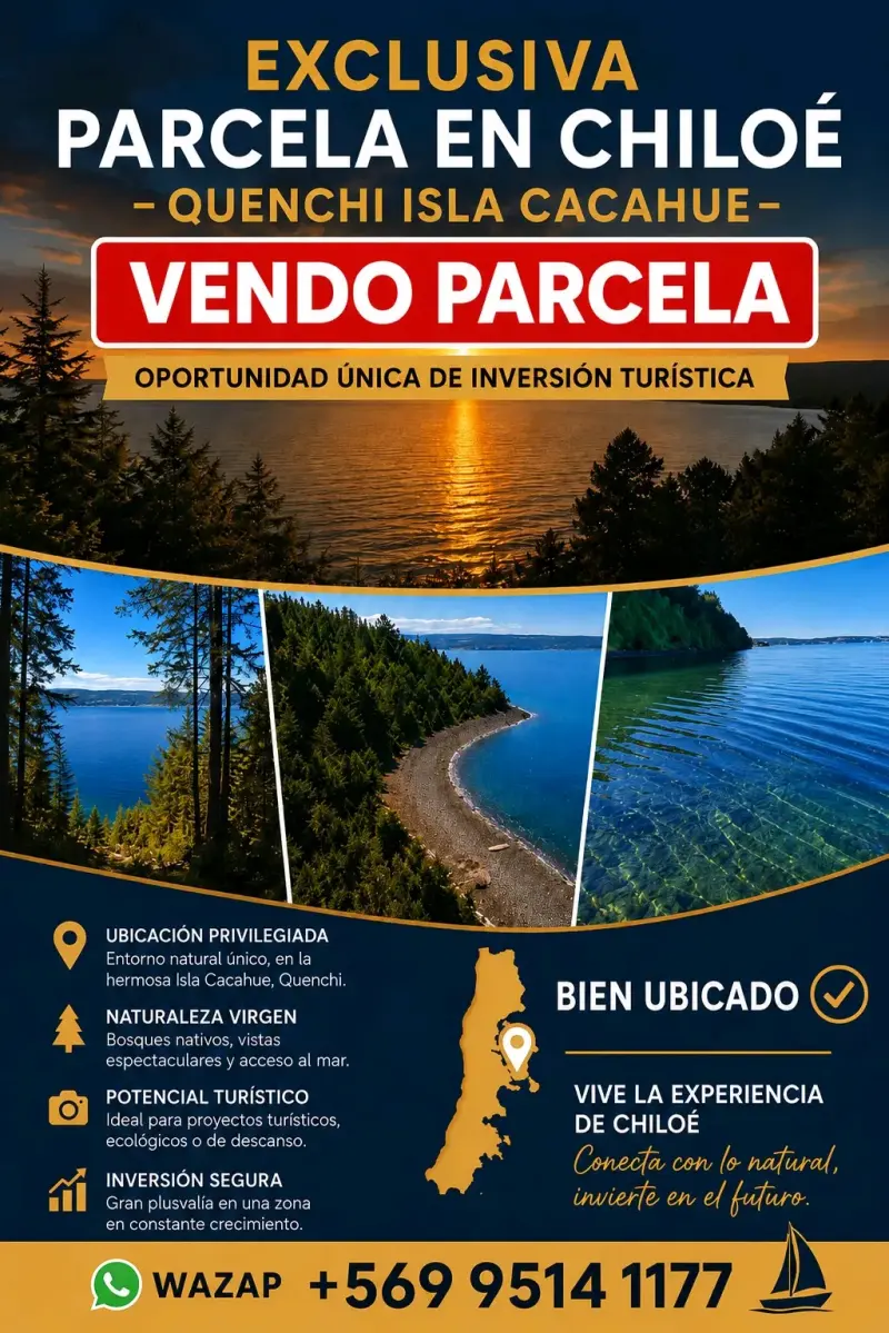 Vendo parcela chiloe Quenchi isla cacahue - 1